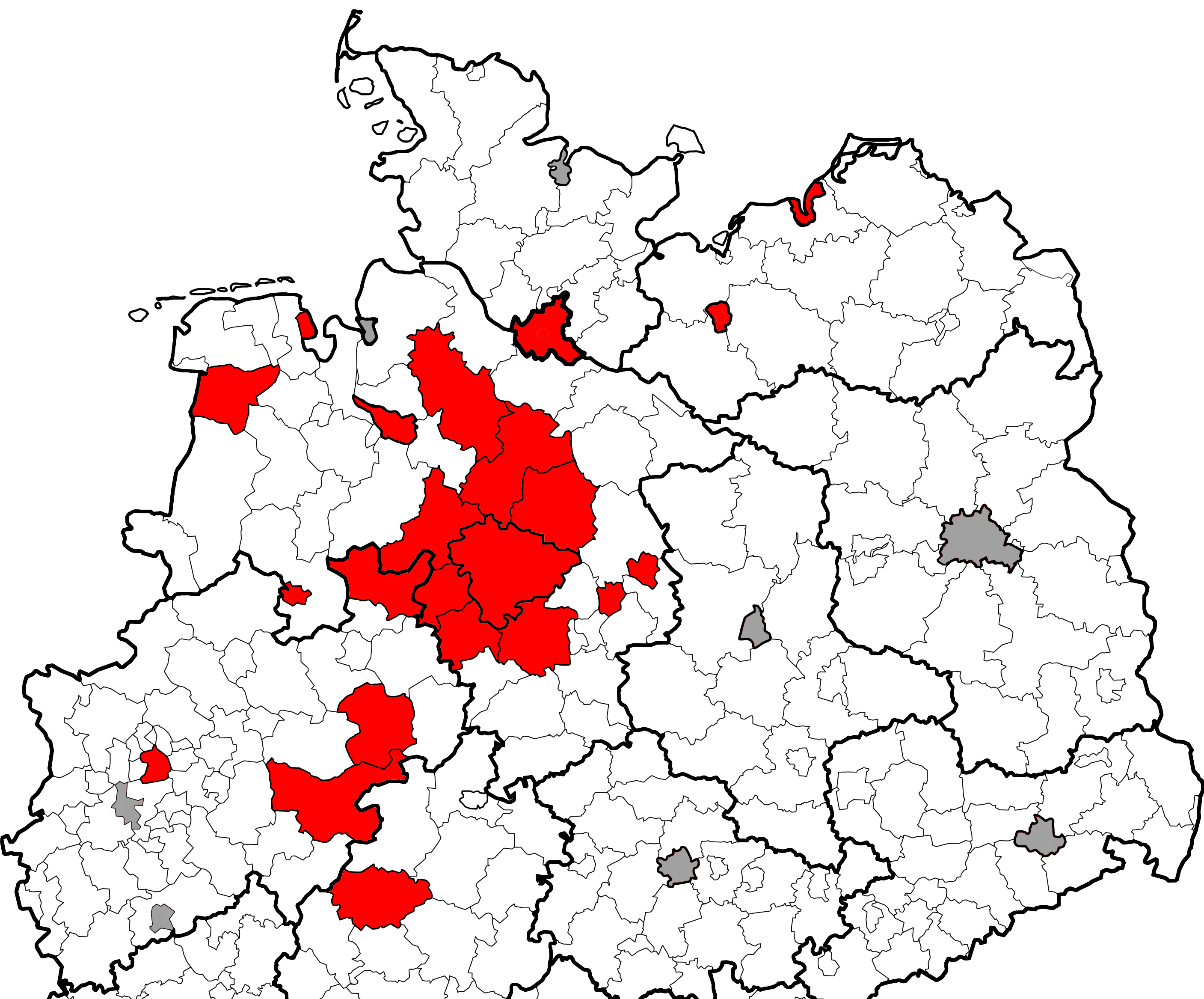 Norddeutschland Regionen Einsatzgebiete bis 2024